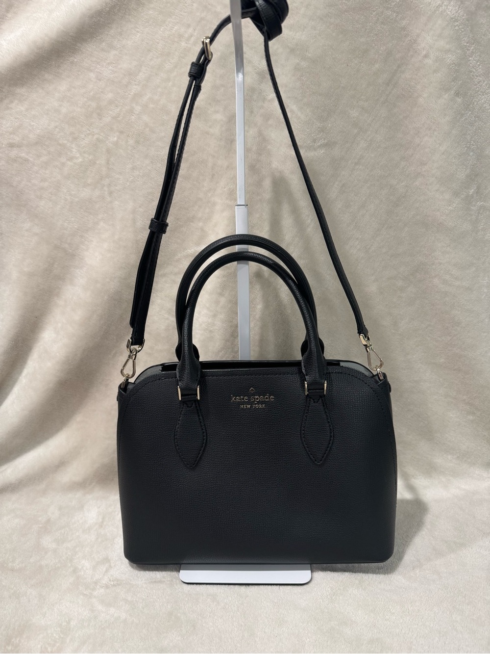 Kate Spade Darcy Black Saffiano Leather Small Satchel with Crossbody Strap